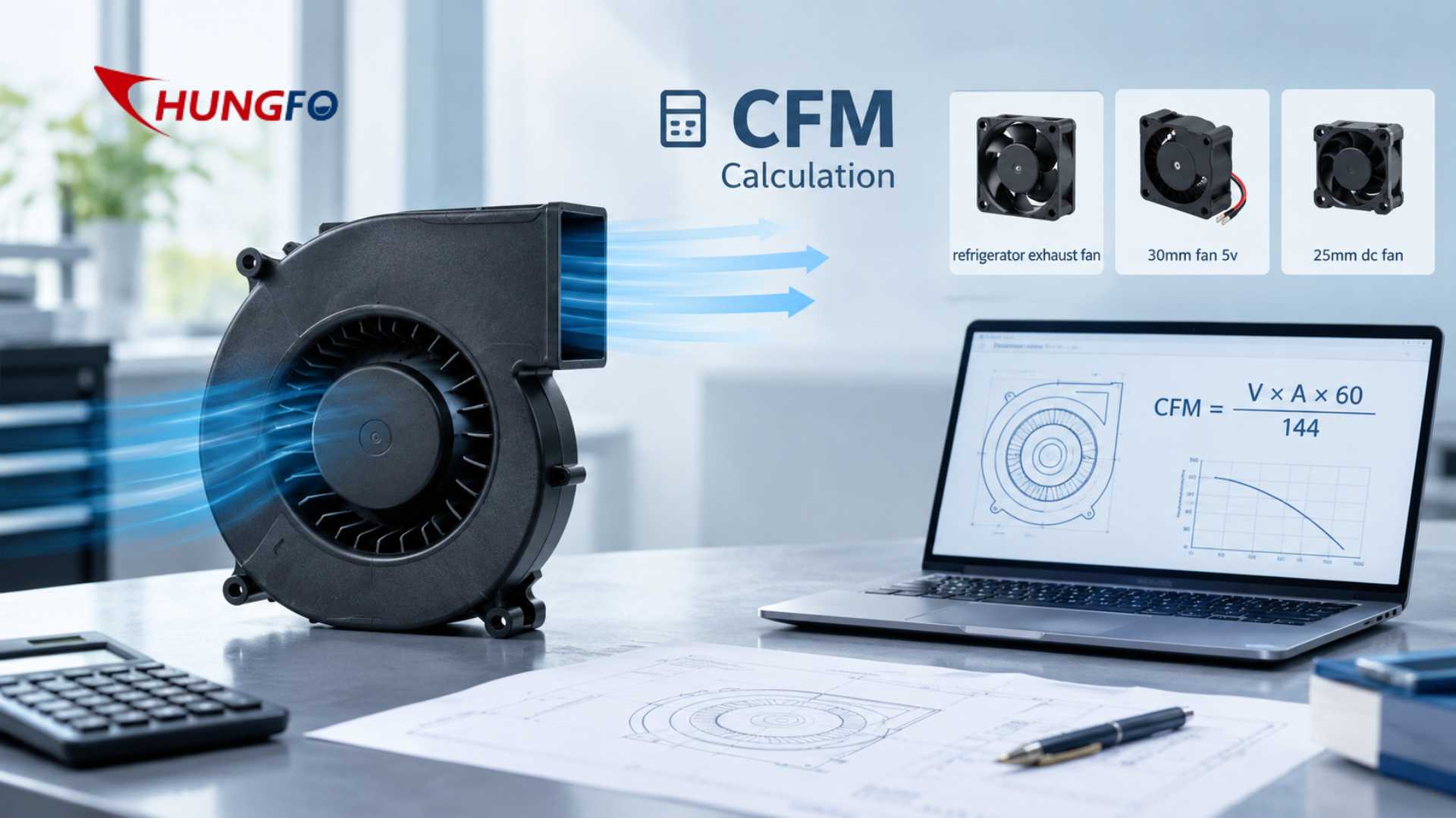 Как рассчитать необходимый CFM для пластикового корпуса центробежного вентилятора?